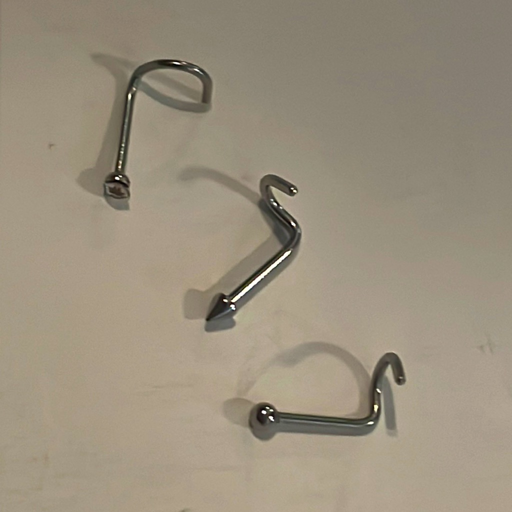Nip 3 Nose Rings Silver